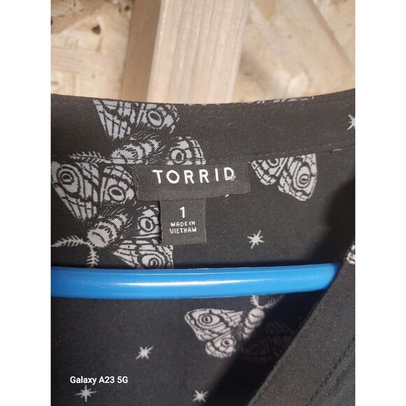 Torrid Emma Babydoll Tunix Size 1X Black Moth Print - Picture 4 of 8